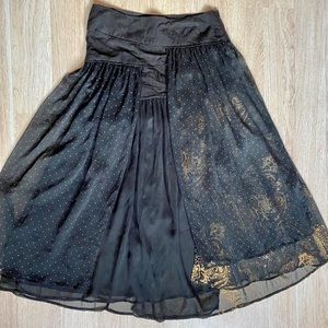 Long Free People Black Skirt
